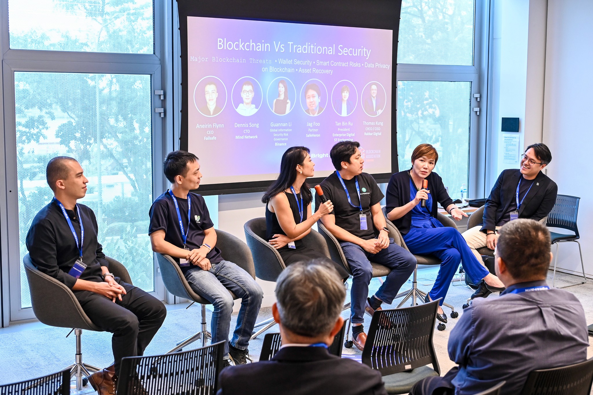 Panel discussion on blockchain versus traditional security at the BAS Blockchain Security Salon