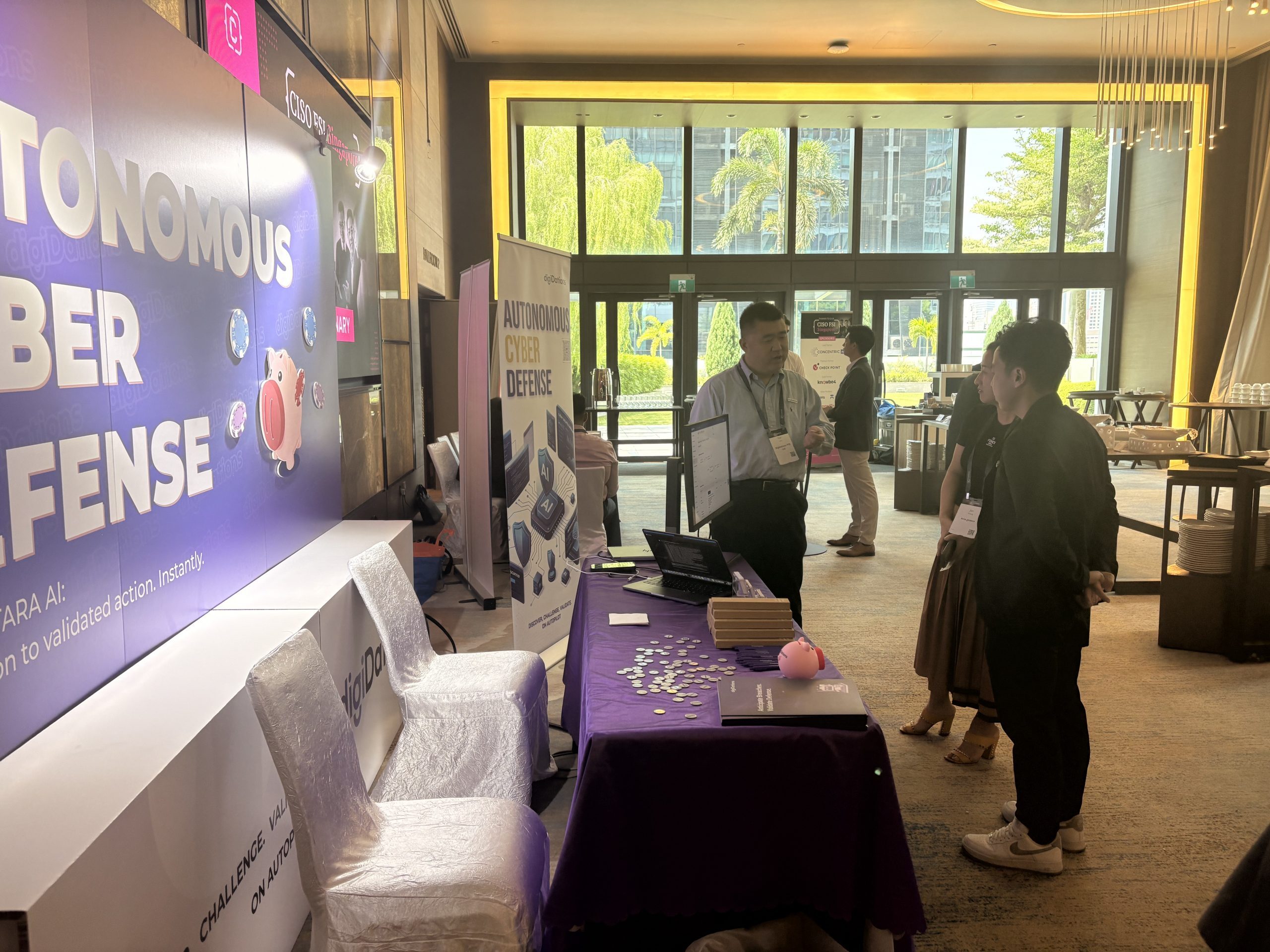The digiDations booth backdrop and demo table at CISO FSI Summit 2026