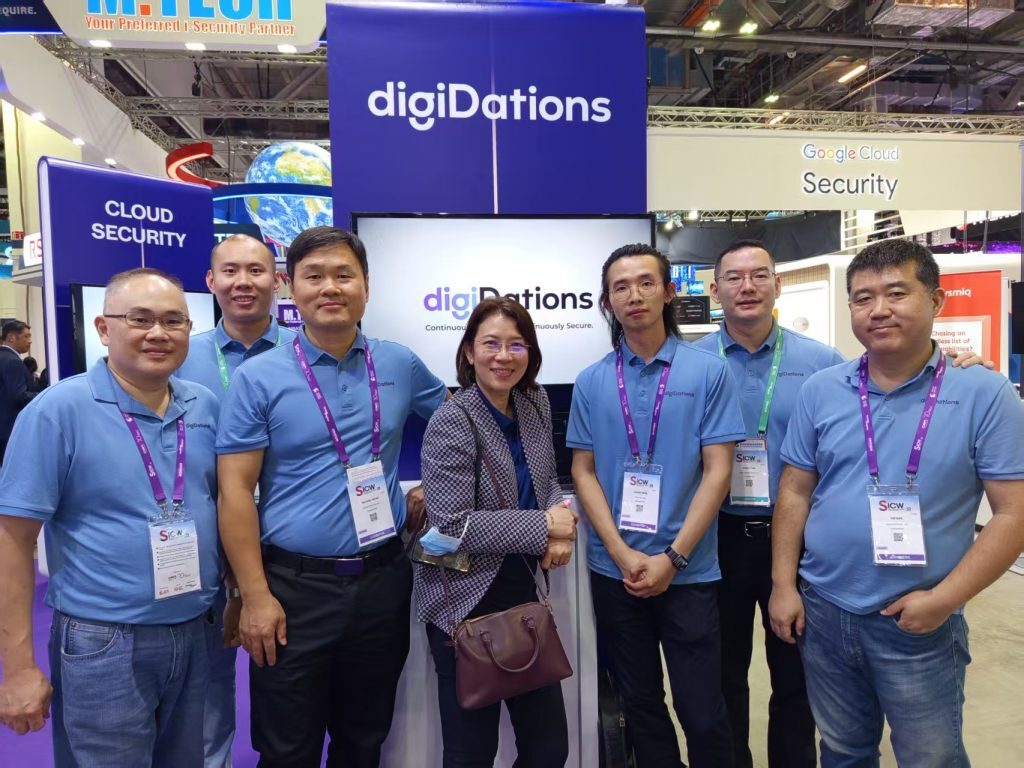 The digiDations team photographed together at their GovWare 2025 booth
